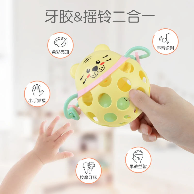 Baby Rattle 0-12 Months Newborn Soft Bell Teethers Hand Shaking Crib Mobile Ring Educational Toy For Children Set Gifts